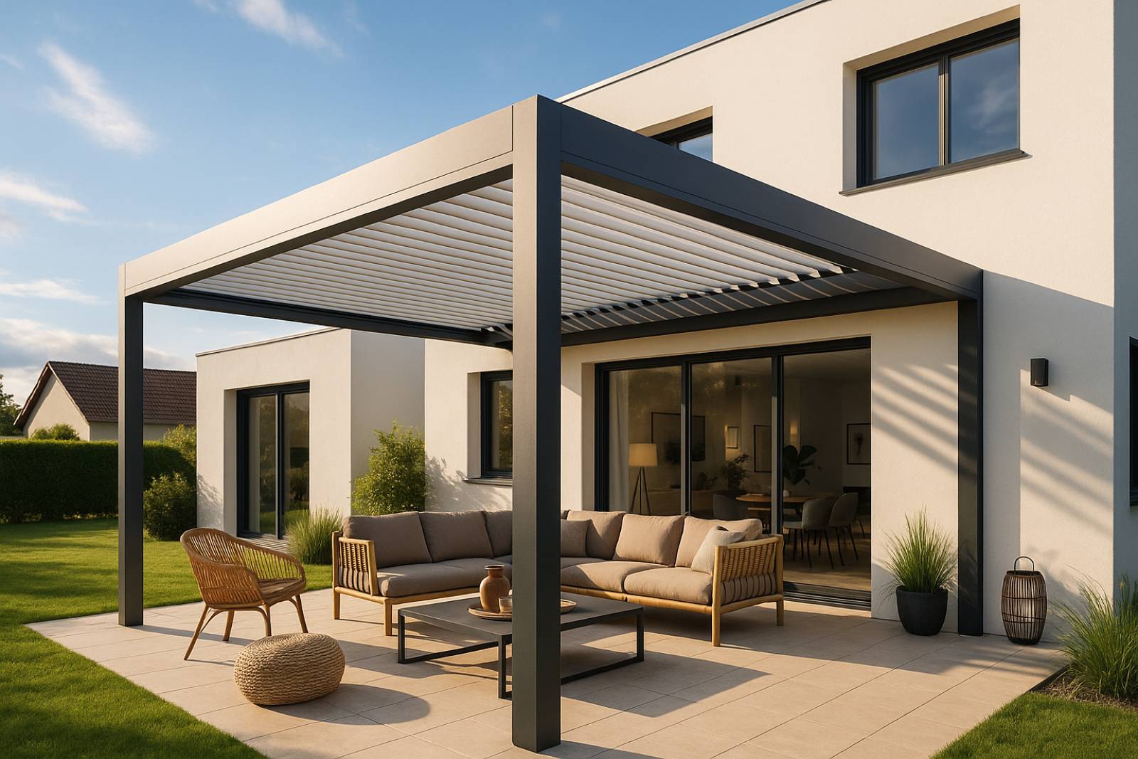 Installation d'une pergola bioclimatique à Bourgoin-Jallieu 