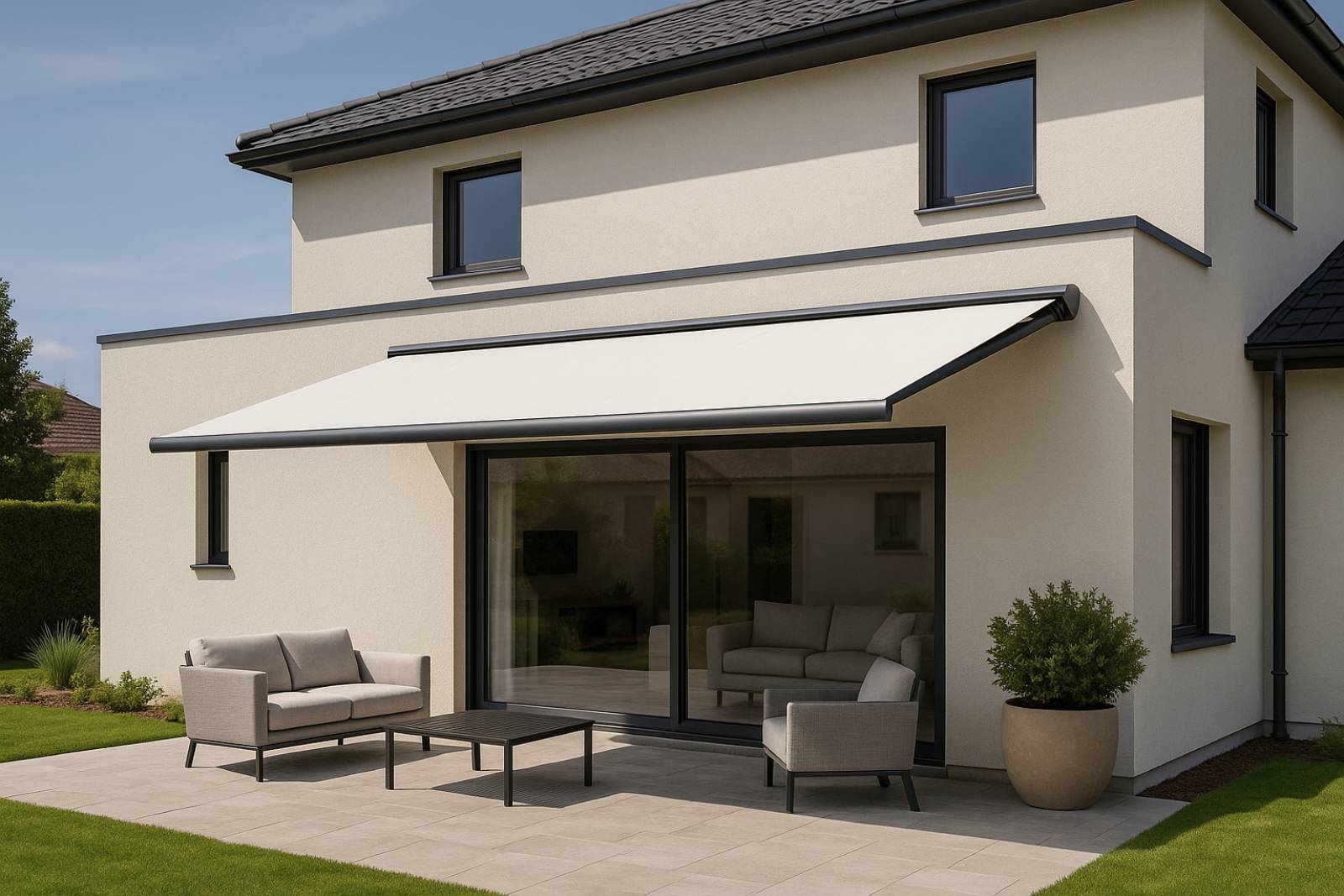 Pose d'un store banne motorisé à Bourgoin-Jallieu