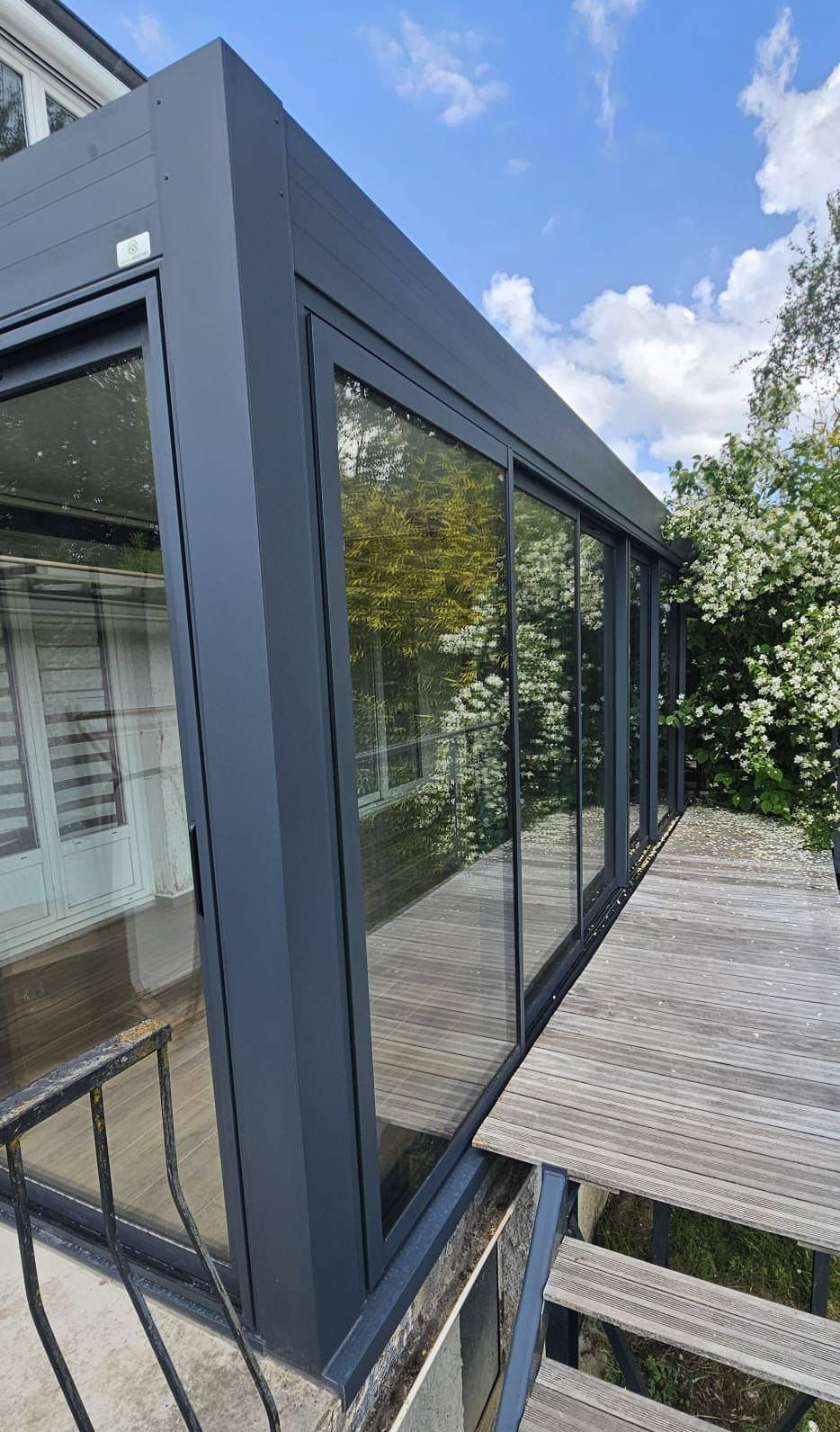 Véranda sur mesure vitrée en Isère