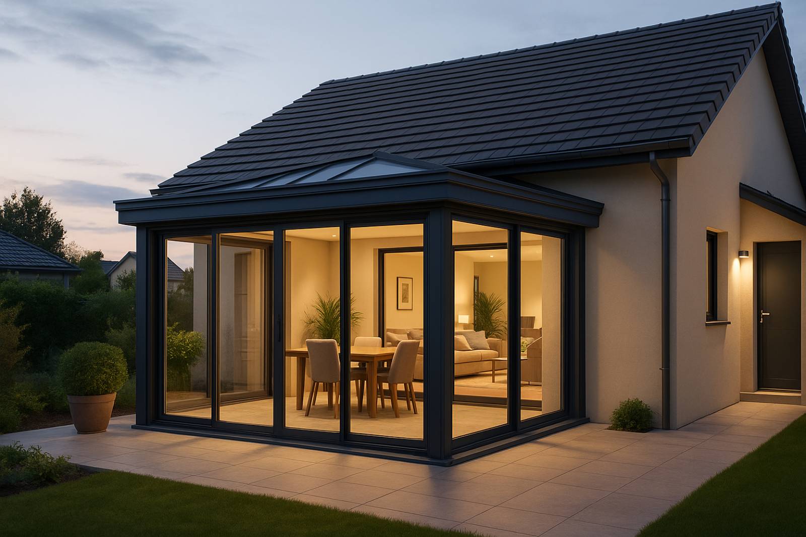 Pose d'un véranda aluminium sur-mesure à Chambéry