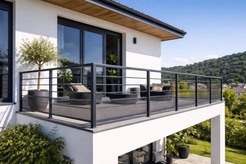Pose d'un garde-corps balcon à Bourgoin Jallieu en Isère (38) 
