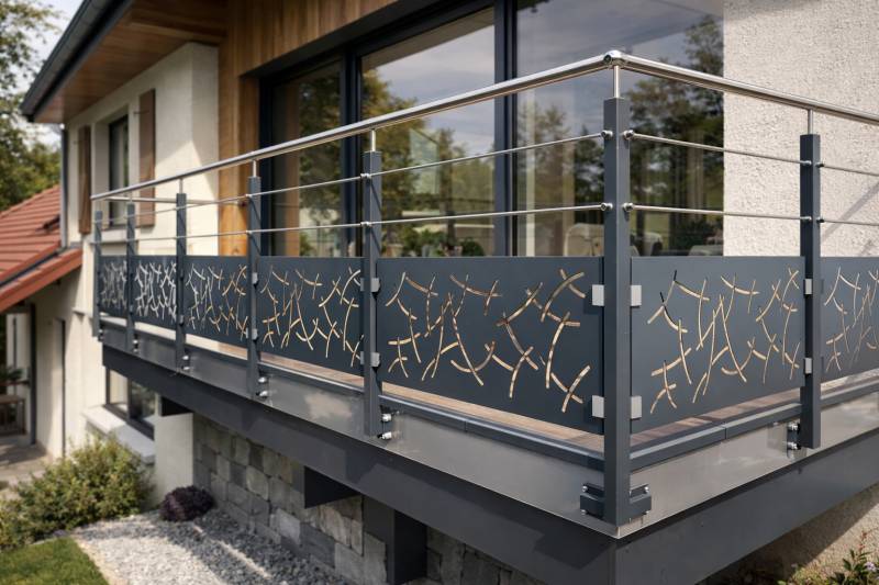 Pose d'un garde-corps pour terrasse à Bourgoin-Jallieu 