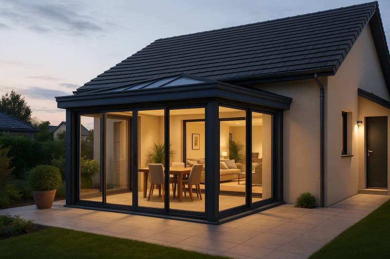 Pose d'un véranda aluminium sur-mesure à Chambéry